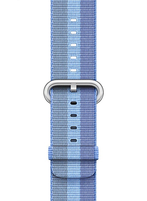 Woven Nylon Replacement Strap For Apple Watch 38mm Tahoe Blue