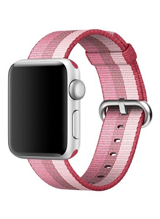 Ozone - Woven Replacement Strap Band For Apple Watch Series 3/2/1 Berry - Image 1