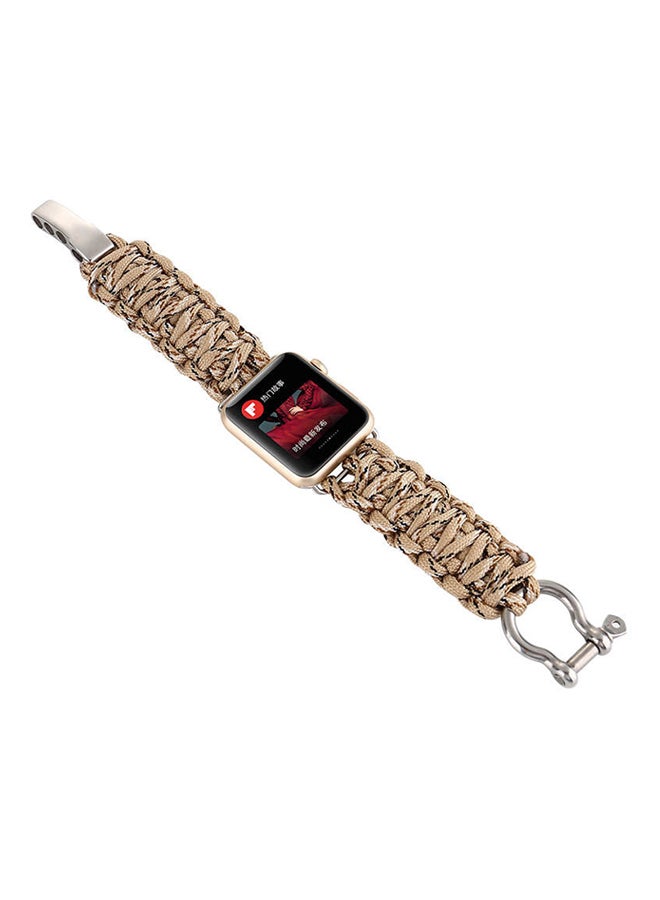 Generic - Nylon Woven Belt Replacement Band For Apple Watch 38mm Series 1/2/3 Brown - Image 1
