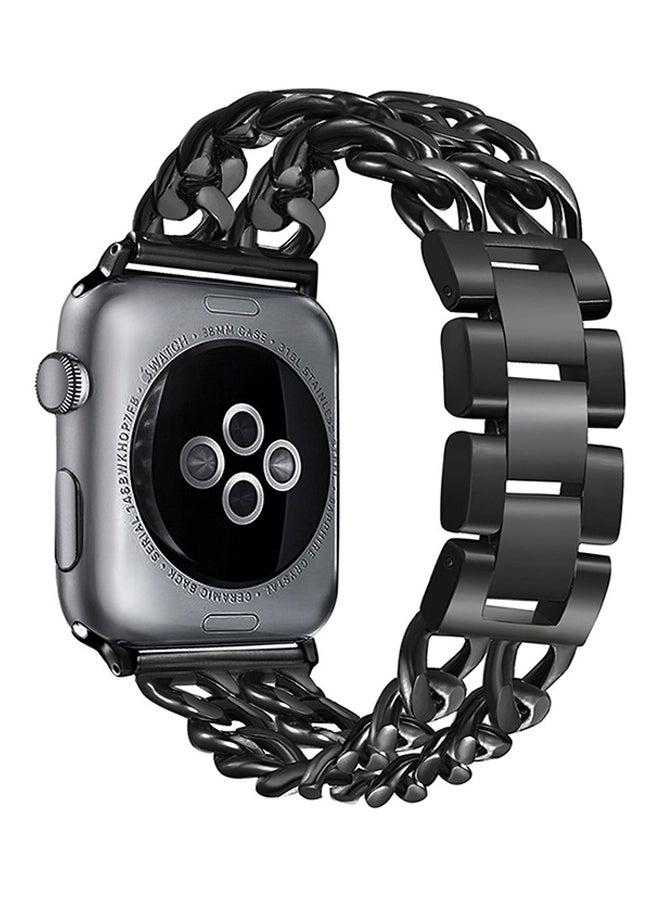Stainless Steel Cowboy Chain for Apple Watch Series 1/2/3 Black  - Image 2