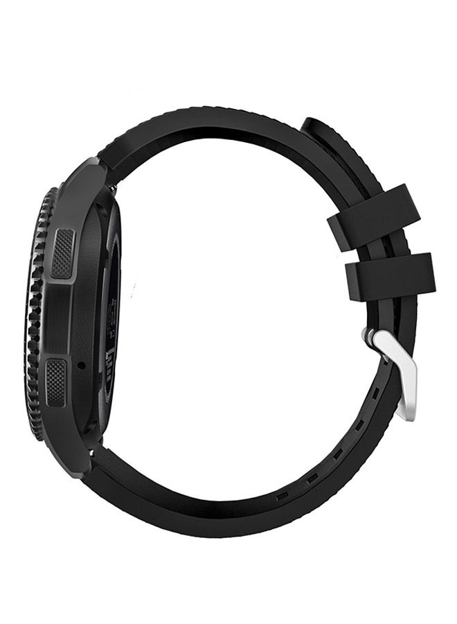 Replacement Silicone Band For Samsung Gear S3 Frontier/S3 Classic Black  - Image 2