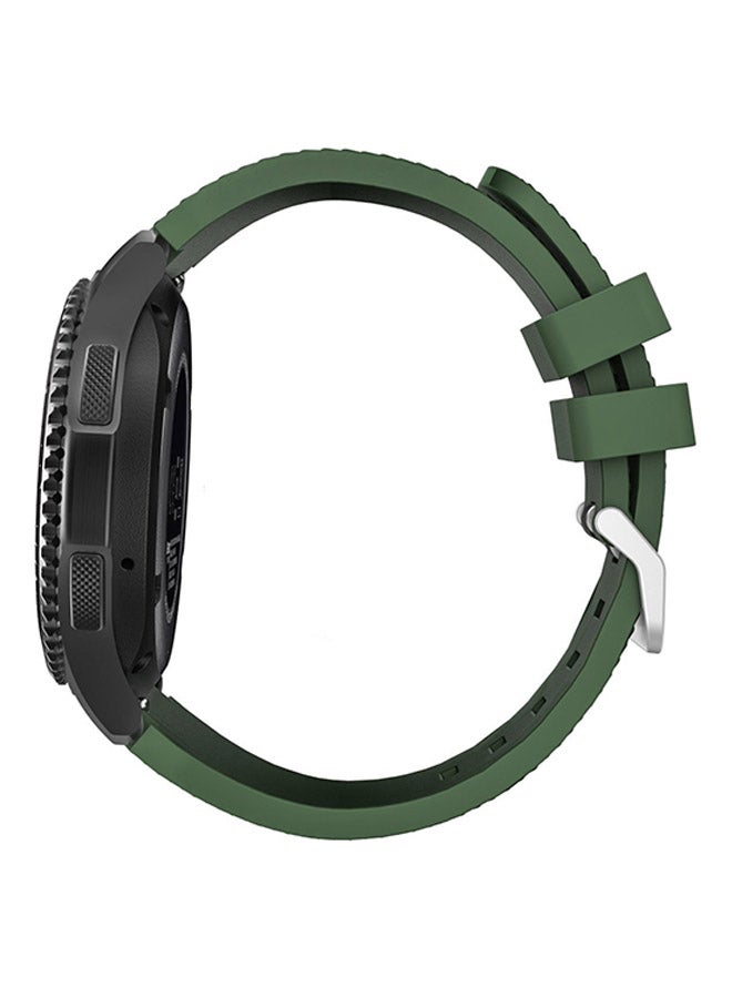 Soft Silicone Replacement Sport Strap Band for Samsung Gear S3 Frontier/S3 Classic Green - Image 2