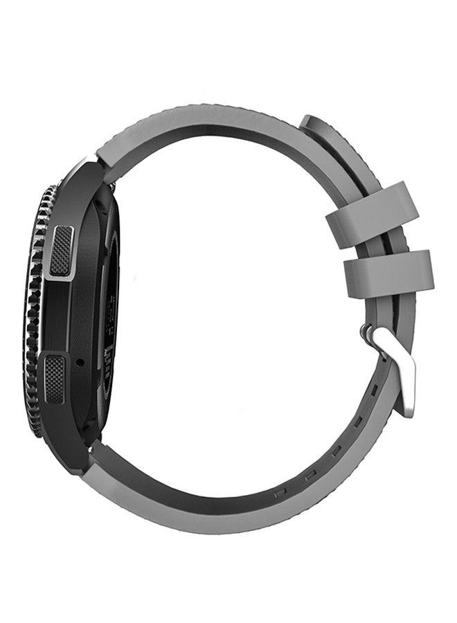 Soft Silicone Replacement Sport Strap Band for Samsung Gear S3 Frontier/S3 Classic Grey  - Image 2