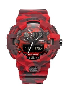 men Army Trde Series Rubber Analog-Digital Watch 8001-RDCM