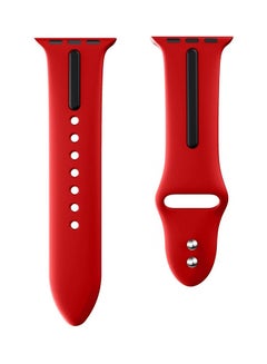 Silicone Splicing Band For Apple Watch Black/Red