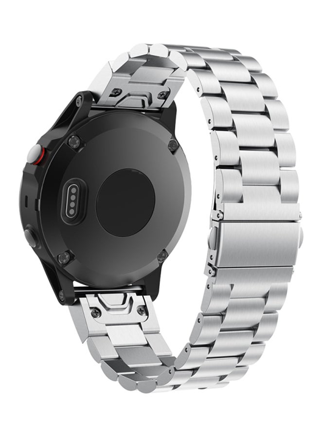 Stainless Steel Band For Garmin Fenix 5 Silver  - Image 2
