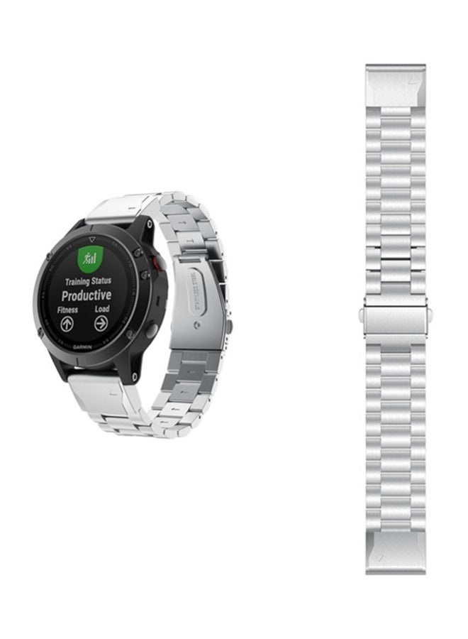 Stainless Steel Band For Garmin Fenix 5 Silver  - Image 4
