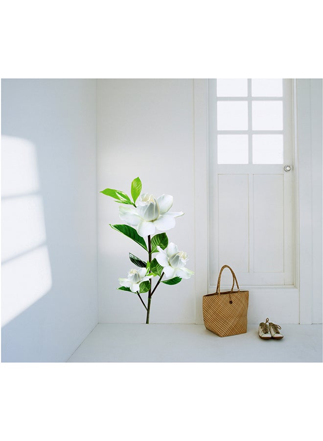 Stickie Art Cape Jasmine Wall Stickers Home Decoration Diy Removable Wall Decals For Living Room Bedroom Medium Sta-127 Green/White 50x70cm - Image 1