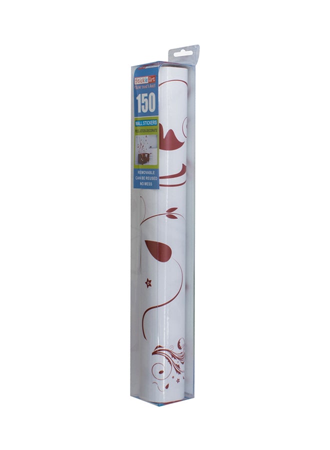 Stickie Art Red Floral Pattern Wall Decal - Medium -  STA-150 Red 50x70centimeter - Image 3