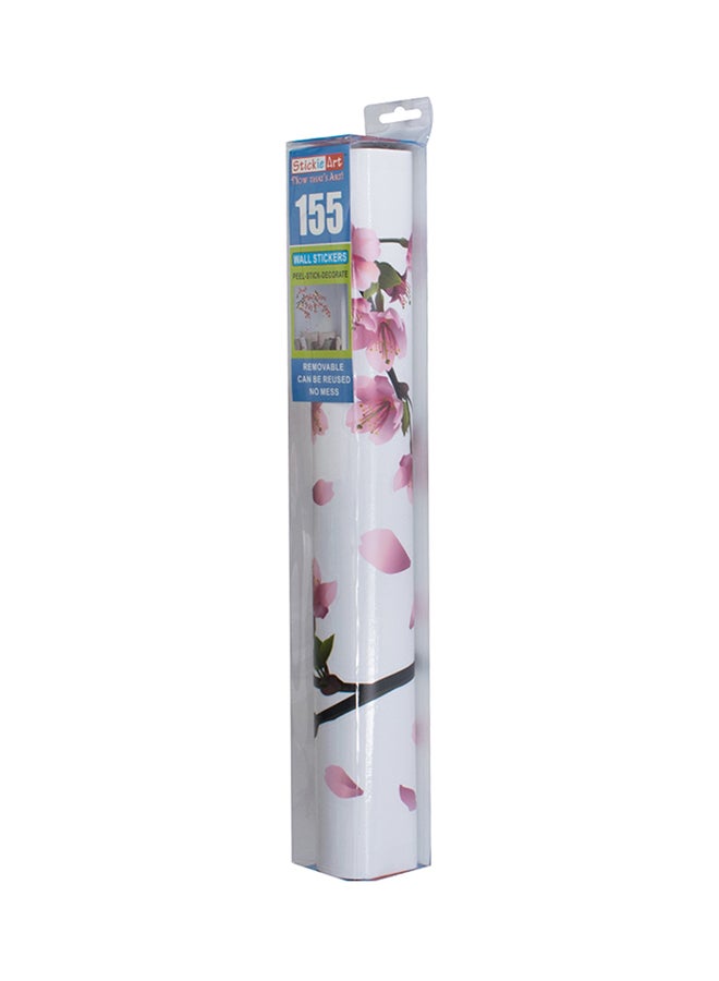Stickie Art Pink Tulips On Branch Wall Stickers Home Decoration Diy Removable Wall Decals For Living Room Bedroom Medium Sta-155 Pink 50x70cm - Image 3