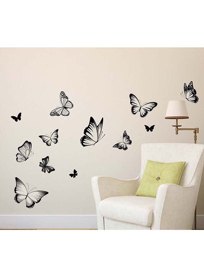 ستيكي آرت - ملصق حائط بطبعات فراشات من كريست - 50x70 سم أسود 50x70سم - Image 1
