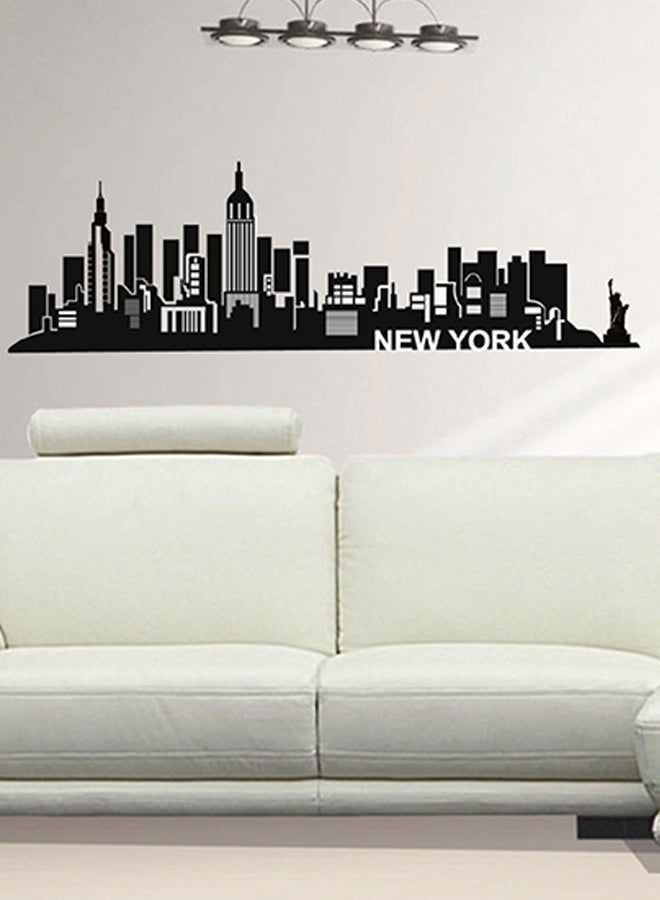 Stickie Art New York Skyline Wall Stickers Home Decoration Diy Removable Wall Decals For Living Room Bedroom Medium Sta-126 Black 50x70cm - Image 1