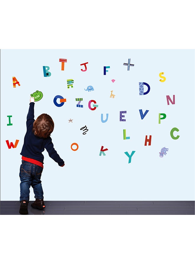 Stickie Art Colorful Alphabets Wall Stickers Home Decoration Diy Removable Wall Decals For Living Room Bedroom Medium Sta-123 Multicolour 50x70cm - Image 1