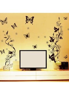 Stickie Art Butterfly Contrast Wall Stickers Home Decoration Diy Removable Wall Decals For Living Room Bedroom Large  Sta-181 Black 60x90cm  - Image 1