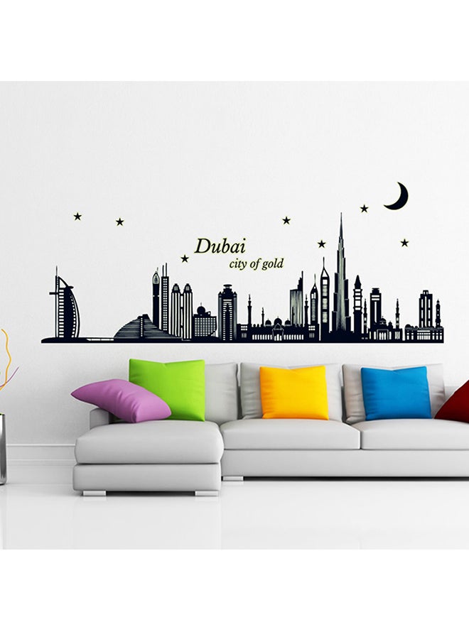 Stickie Art Dubai Glow In The Dark Wall Stickers Home Decoration Diy Removable Wall Decals For Living Room Bedroom Large  Sta-187 Black 60x90cm - Image 1