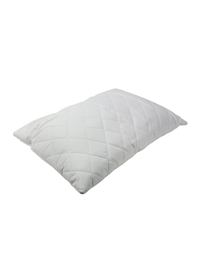 Casa Comfort Diamond Quilted Pillow Cotton White 50x75centimeter - Image 1