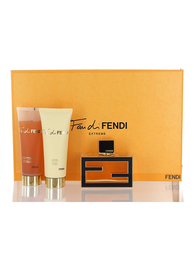 فيندي - طقم هدايا فان دي فندي إكستريم (EDP 50 ml, Body Lotion 74 ml, Shower Gel 74 ml)ملليلتر - Image 1