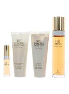 Elizabeth Taylor 4-Piece White Diamonds Mini Gift Set (EDT 100 ml and 10 ml, Body Lotion 100 ml, Gentle Moisturizing Body Wash 100 ml) 