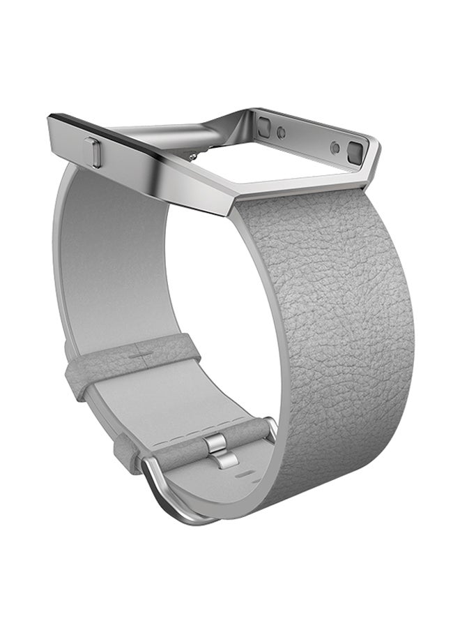 Fitbit Blaze Leather Band With Frame Mist Grey  - Image 1