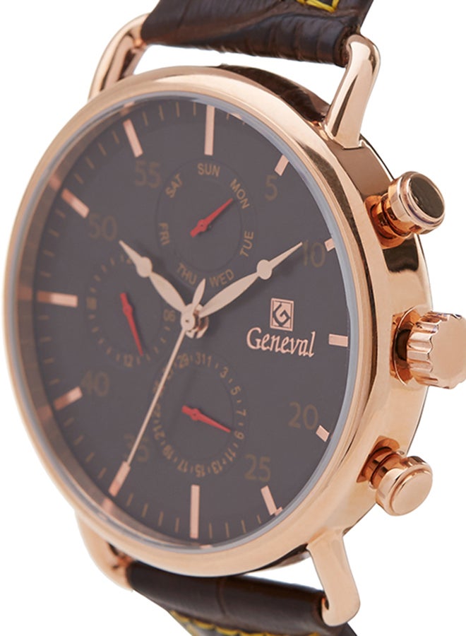 Geneval of Switzerland Men's Analog Watch GL1515ROO - 40 mm - Brown  - Image 2