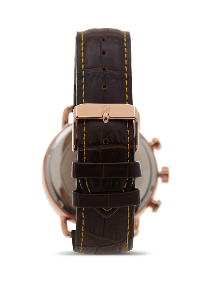 Geneval of Switzerland Men's Analog Watch GL1515ROO - 40 mm - Brown  - Image 3