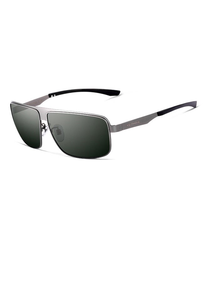 Veithdia Men's Full Rim UV400 Rectangular Sunglasses - Lens Size: 62 mm 