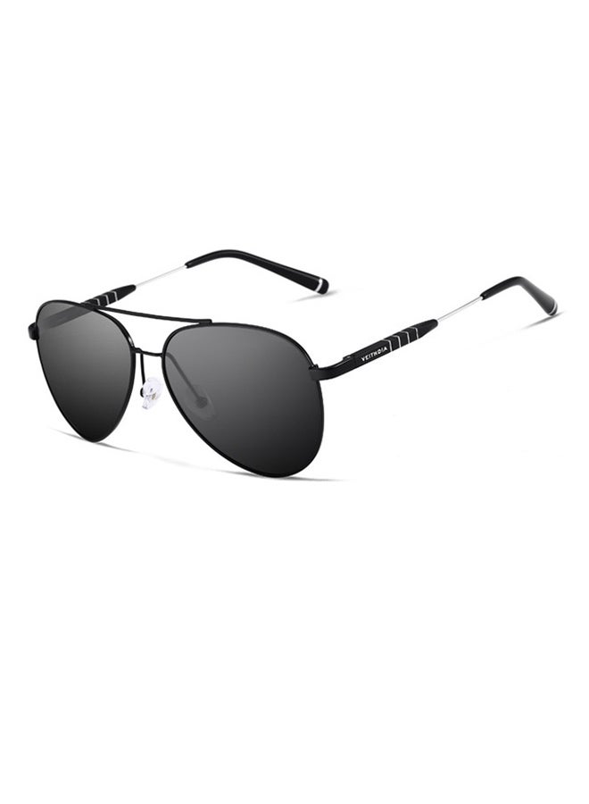 Veithdia Men's Full Rim Polarized Aviator Sunglasses - Lens Size: 62 mm