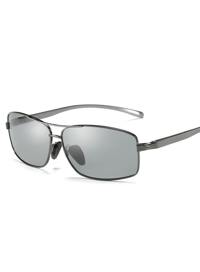 أورون نظارة شمسية بإطار مستطيل كامل الحواف وعدسات مستقطبة - مقاس العدسة: 62 مم للرجال
