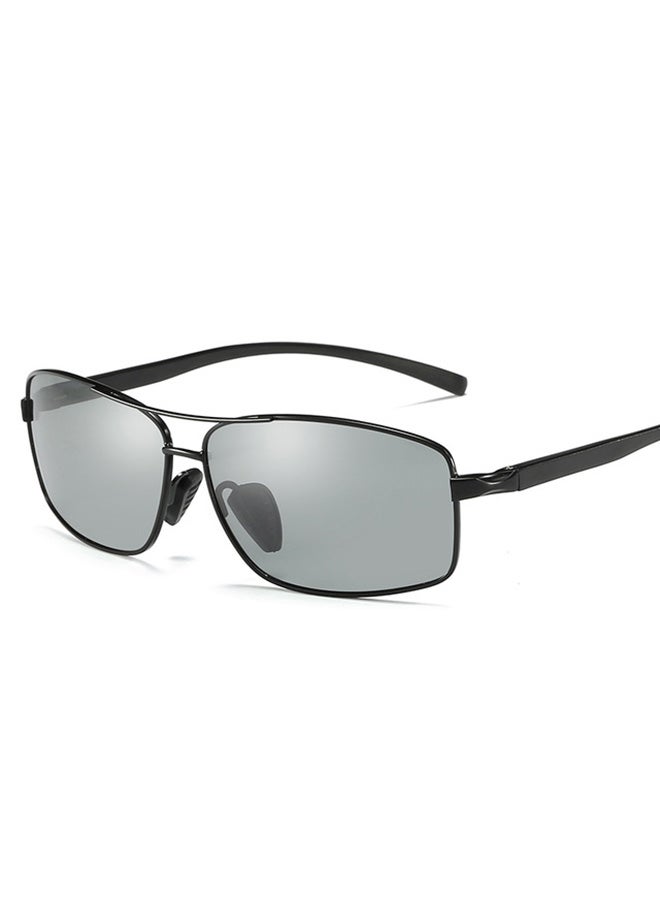 أورون نظارة شمسية بإطار مستطيل كامل الحواف وعدسات مستقطبة - مقاس العدسة: 62 مم للرجال - Image 1