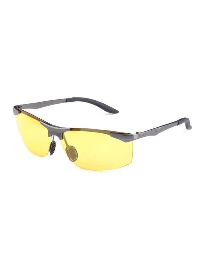 Aoron Men's Polarized UV400 Rectangular Frame Sunglasses - Lens Size: 69 mm - Image 1