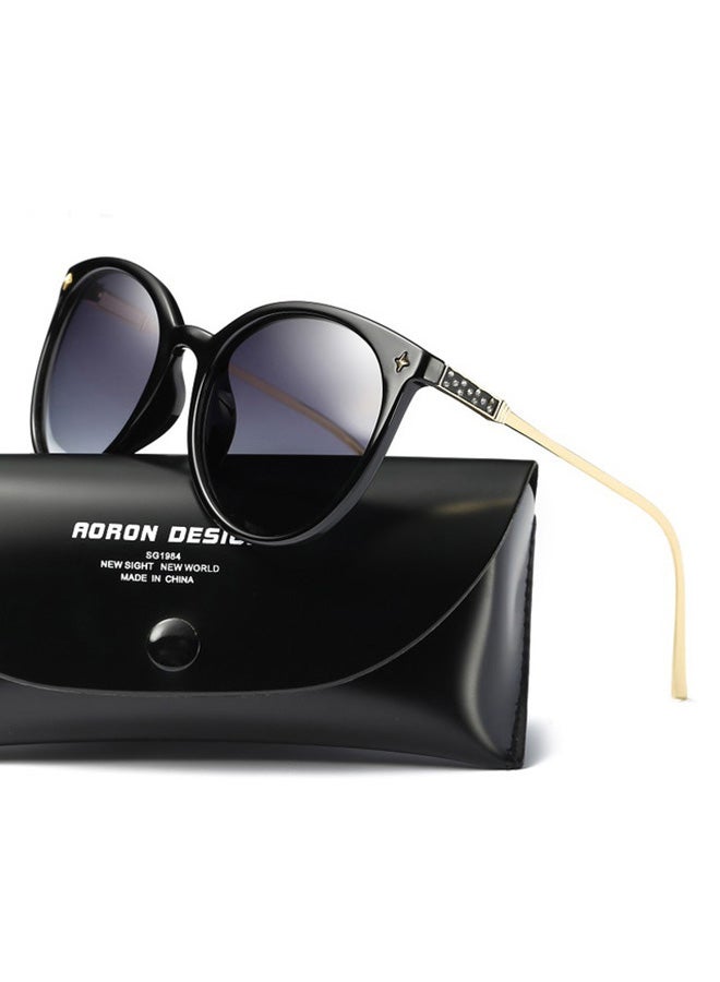 أورون نظارة شمسية بإطار دائري بتصميم مستقطب كامل الحواف - مقاس العدسة: 64 مم للنساء - Image 2