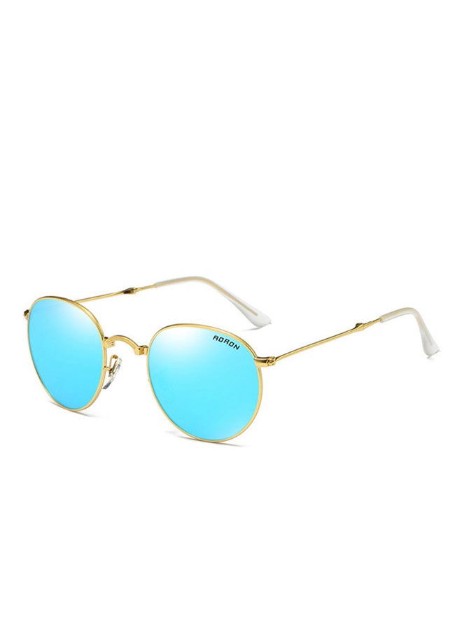 Aoron Full Rim Polarized Round Frame Sunglasses - Lens Size: 57 mm 