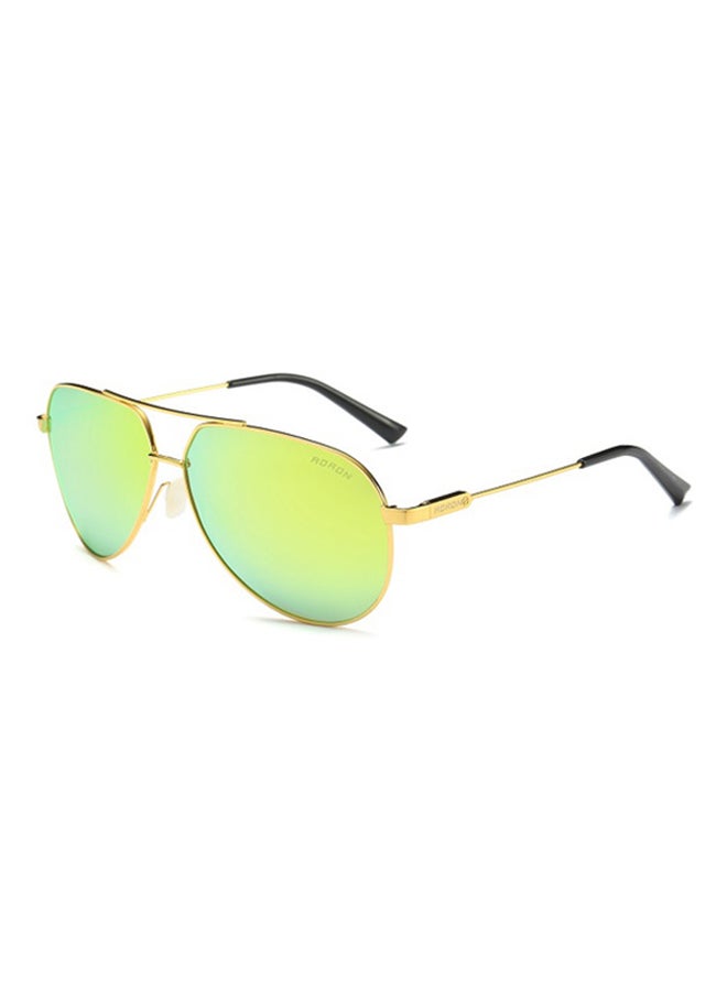 Men's Full Rim Vintage Pilot Frame Sunglasses - Lens Size: 61 mm