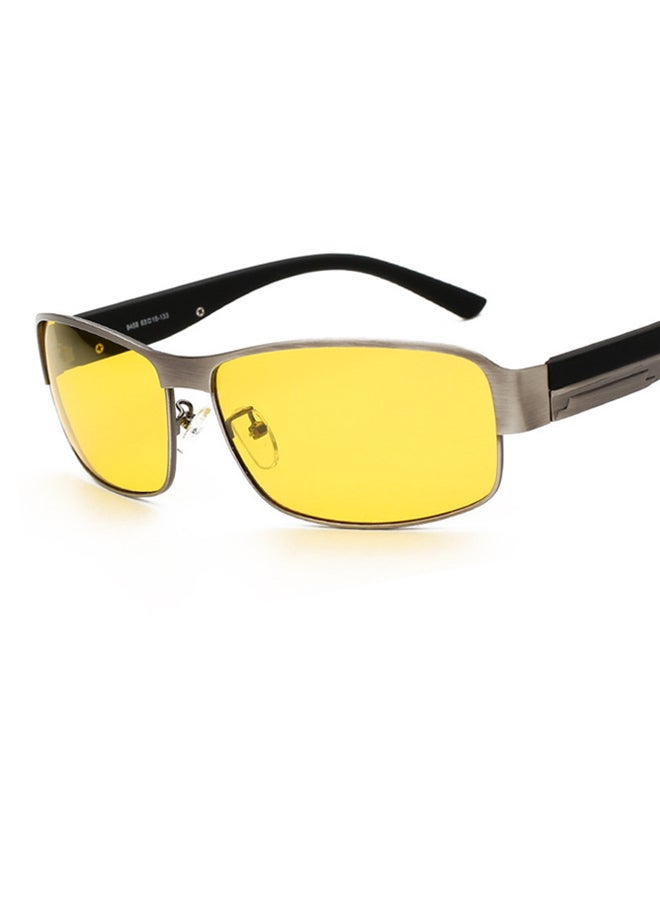 أورون نظارة شمسية بإطار كامل مستطيل وعدسات مستقطبة واقية من الأشعة فوق البنفسجية UV400 - مقاس العدسة: 65 مم للرجال - Image 2