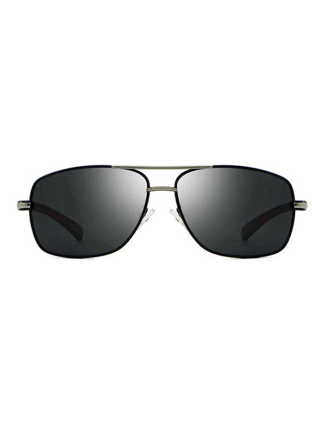 HDCRAFTER Men's Full Rim Polarized Aviator Frame Sunglasses - Lens Size: 63 mm - Image 2