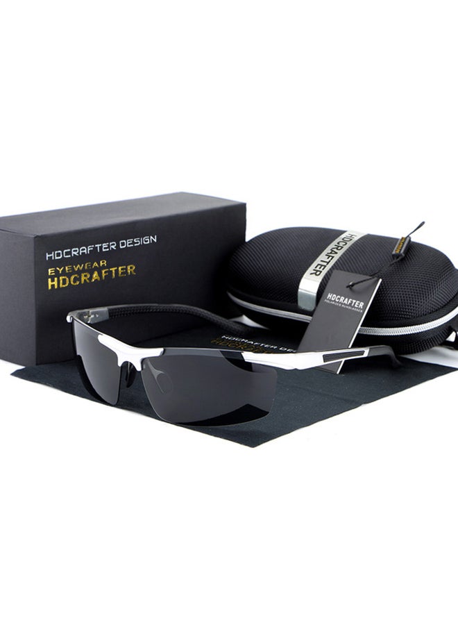 HDCRAFTER Men's Semi-Rimless Night Vision Wrap Frame Driving Sunglasses - Lens Size: 62 mm 