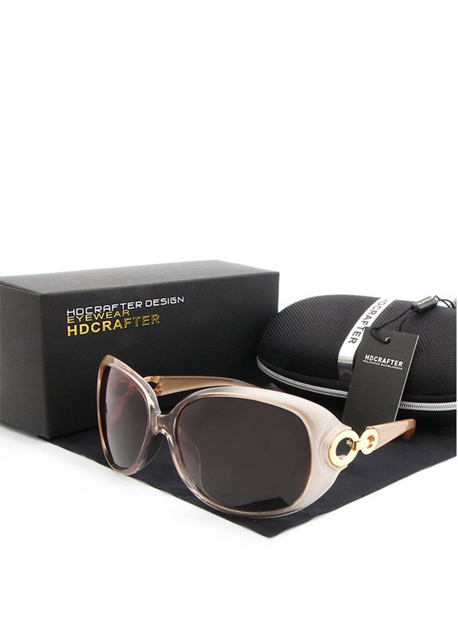 HDCRAFTER - Women's Full Rim Polarized UV400 Oval Frame Driving Sunglasses - Lens Size: 65 mm - Image 1