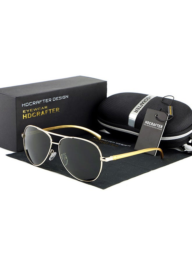 HDCRAFTER Women's Polarized UV400 Aviator Frame Vintage Sunglasses - Lens Size: 63 mm