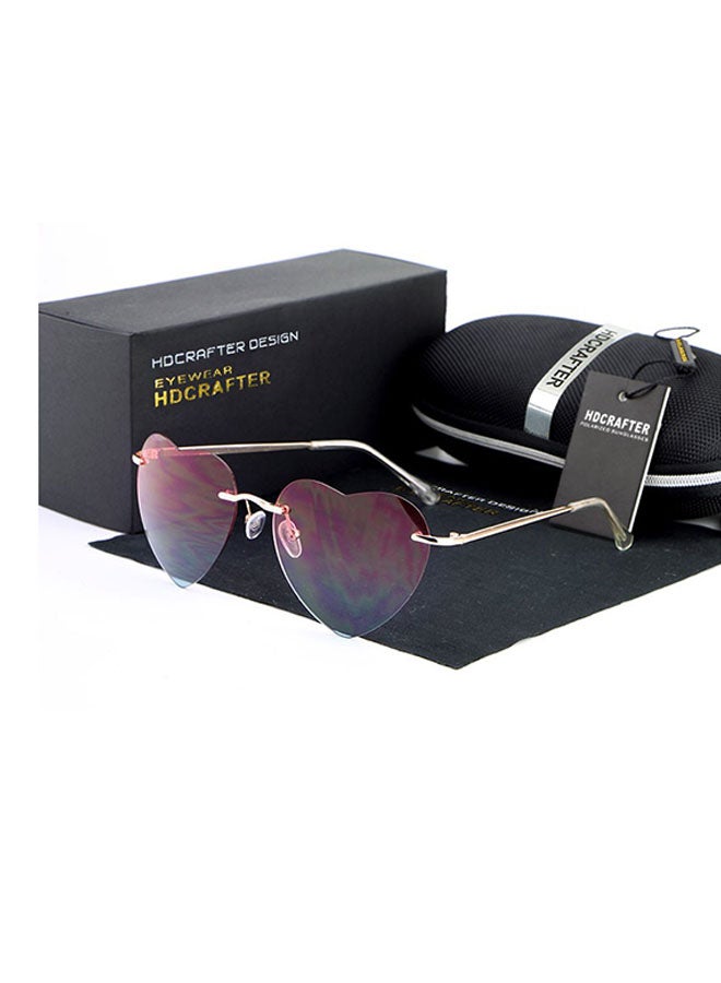 HDCRAFTER Women's Rimless Heart Shaped Frame Sunglasses - Lens Size: 60 mm