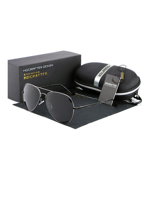 Men's Full Rim Polarized UV400 Aviator Frame Sunglasses - Lens Size: 61 mm