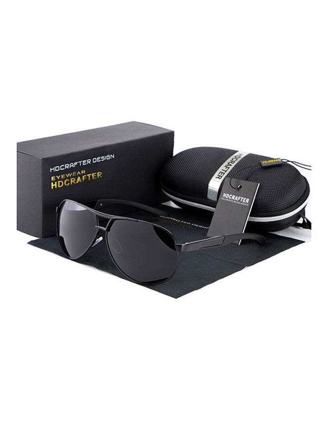 HDCRAFTER - Men's Full Rim Polarized UV400 Pilot Frame Sunglasses - Lens Size: 64 mm - Image 1