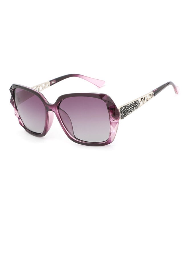 HDCRAFTER Women's Full Rim Polarized Oversized Frame Sunglasses - Lens Size: 70 mm 