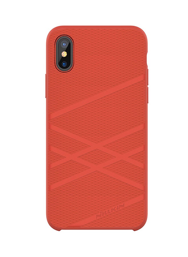 نيلكين غطاء من سلسلة فليكس غير قابل للانزلاق لهاتف آيفون إكس من أبل أحمر - Image 1