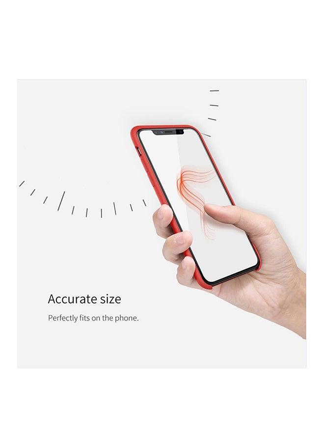 نيلكين غطاء من سلسلة فليكس غير قابل للانزلاق لهاتف آيفون إكس من أبل أحمر - Image 2
