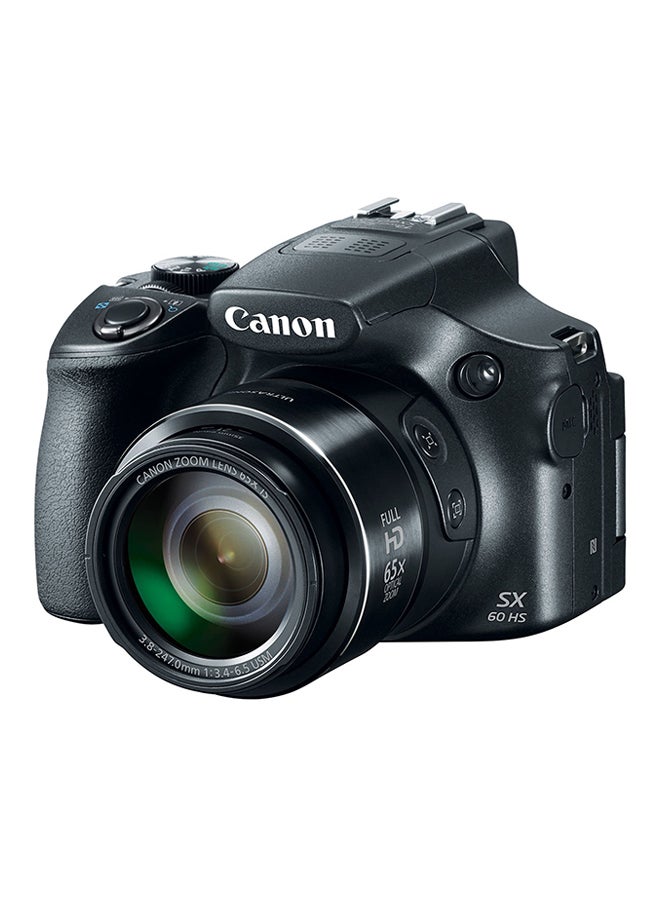 Canon - PowerShot SX60 HS DSLR Camera With ZOOM LENS 65X IS 3.8-247.0mm 1:34-6.5 USM 16MP FULL HD  LCD Touchscreen, Built-In Wi-Fi, Bluetooth And NFC Black - Image 1