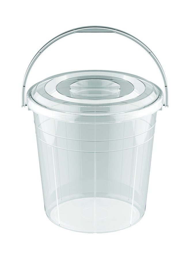 10L Round Plastic Bucket With Steel Handle (Transparent) Transparent - v1517914546/N13205153A_1