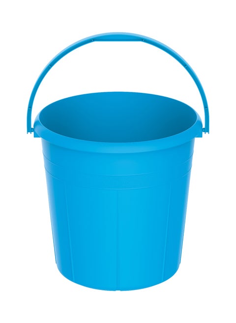 20-Liter Round Plastic Bucket With Handle Blue