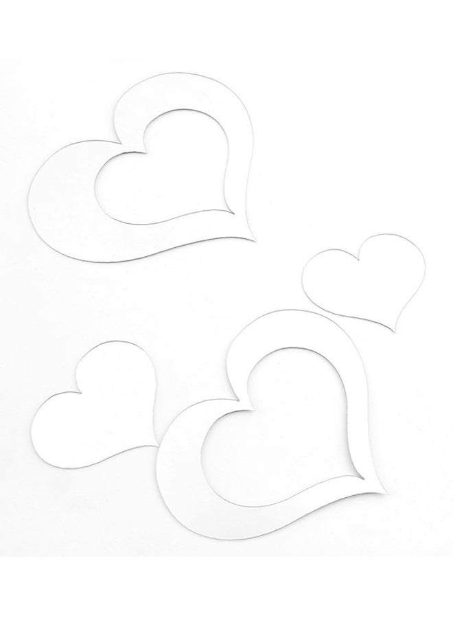 OUTAD 16-Piece Romantic Love Hearts Room Mirror Wall Stickers - Image 2