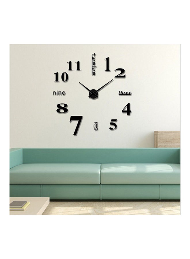 أوتاد ملصق حائط دي آي واي إيفا ثلاثي الأبعاد على هيئة ساعة مضاد للمياه أسود - Image 3