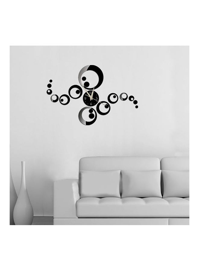 OUTAD Modern 3D DIY Mirror Clock CA022 Wall Stickers Black - Image 4